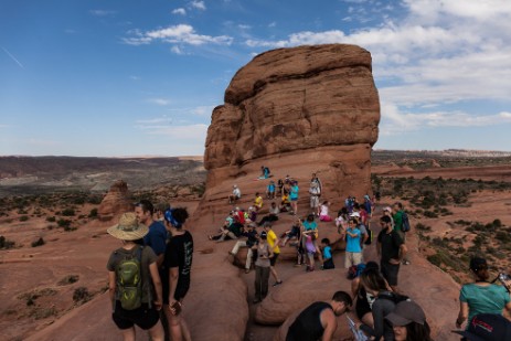 Massenandrang am Delicate Arch