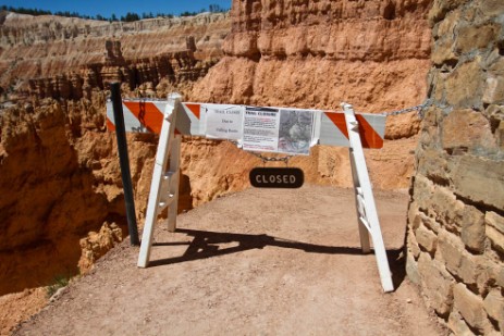 gesperrter Trail im Bryce Canyon gesperrter Trail im Bryce Canyon