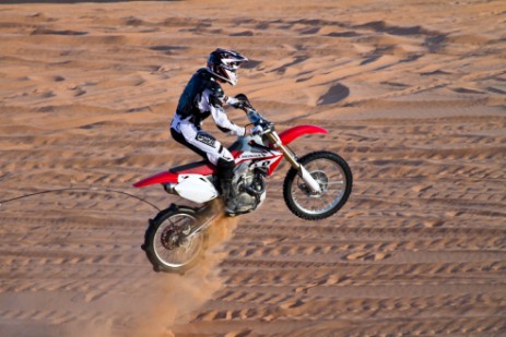 Coral Pink Sand Dunes Motorradfahrer