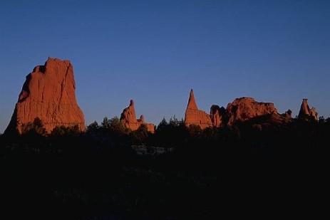 Sonnenuntergang bei Dinosaur Rocks