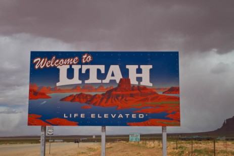 Schild Welcome to Utah 