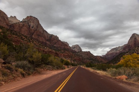 Zion NP bei schlechtem Wetter